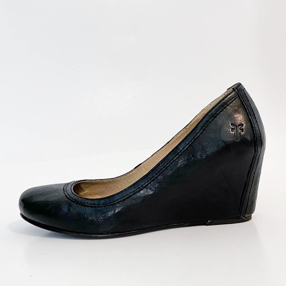 Frye Black Leather Wedges - Picture 2 of 12